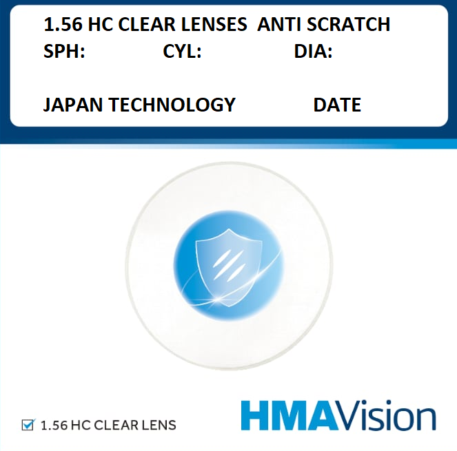 1.56 HC CLEAR LENSES ANTI SCRATH